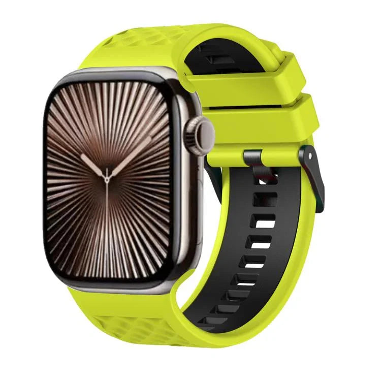 ダイヤモンドテクスチャーツートンカラーシリコンウォッチバンド、Apple Watch 46mm / 49mm / 45mm / 44mm 用