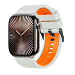 ダイヤモンドテクスチャーツートンカラーシリコンウォッチバンド、Apple Watch 46mm / 49mm / 45mm / 44mm 用