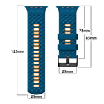 ダイヤモンドテクスチャーツートンカラーシリコンウォッチバンド、Apple Watch 46mm / 49mm / 45mm / 44mm 用