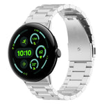 xDfind 三連ビーズ クイックリリース メタルウォッチバンド、Google Pixel Watch 4 / 3 45mm用、Google Pixel Watch 4 / 3 / 2 / 1 41mm用