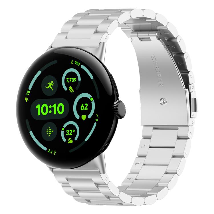 xDfind 三連ビーズ クイックリリース メタルウォッチバンド、Google Pixel Watch 4 / 3 45mm用、Google Pixel Watch 4 / 3 / 2 / 1 41mm用
