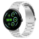 xDfind 三連ビーズ クイックリリース メタルウォッチバンド、Google Pixel Watch 4 / 3 45mm用、Google Pixel Watch 4 / 3 / 2 / 1 41mm用