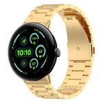 xDfind 三連ビーズ クイックリリース メタルウォッチバンド、Google Pixel Watch 4 / 3 45mm用、Google Pixel Watch 4 / 3 / 2 / 1 41mm用