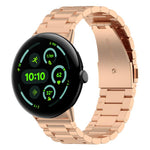 xDfind 三連ビーズ クイックリリース メタルウォッチバンド、Google Pixel Watch 4 / 3 45mm用、Google Pixel Watch 4 / 3 / 2 / 1 41mm用