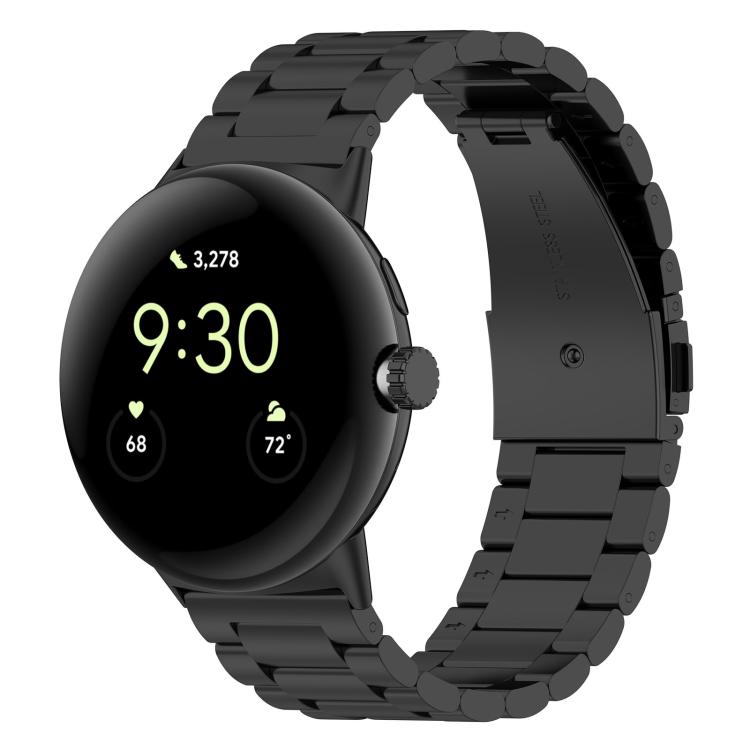 xDfind 三連ビーズ クイックリリース メタルウォッチバンド、Google Pixel Watch 4 / 3 45mm用、Google Pixel Watch 4 / 3 / 2 / 1 41mm用