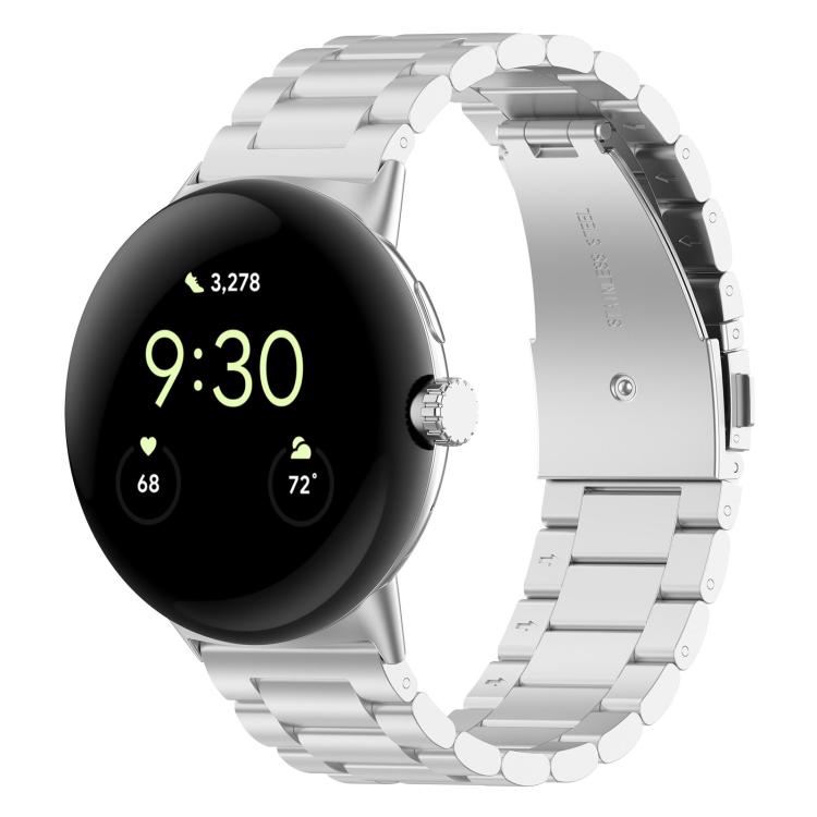 xDfind 三連ビーズ クイックリリース メタルウォッチバンド、Google Pixel Watch 4 / 3 45mm用、Google Pixel Watch 4 / 3 / 2 / 1 41mm用