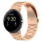 xDfind 三連ビーズ クイックリリース メタルウォッチバンド、Google Pixel Watch 4 / 3 45mm用、Google Pixel Watch 4 / 3 / 2 / 1 41mm用