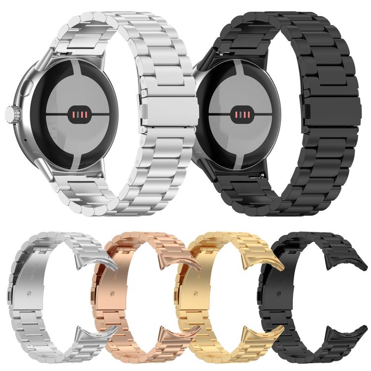 xDfind 三連ビーズ クイックリリース メタルウォッチバンド、Google Pixel Watch 4 / 3 45mm用、Google Pixel Watch 4 / 3 / 2 / 1 41mm用