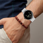 xDfind 三連ビーズ クイックリリース メタルウォッチバンド、Google Pixel Watch 4 / 3 45mm用、Google Pixel Watch 4 / 3 / 2 / 1 41mm用