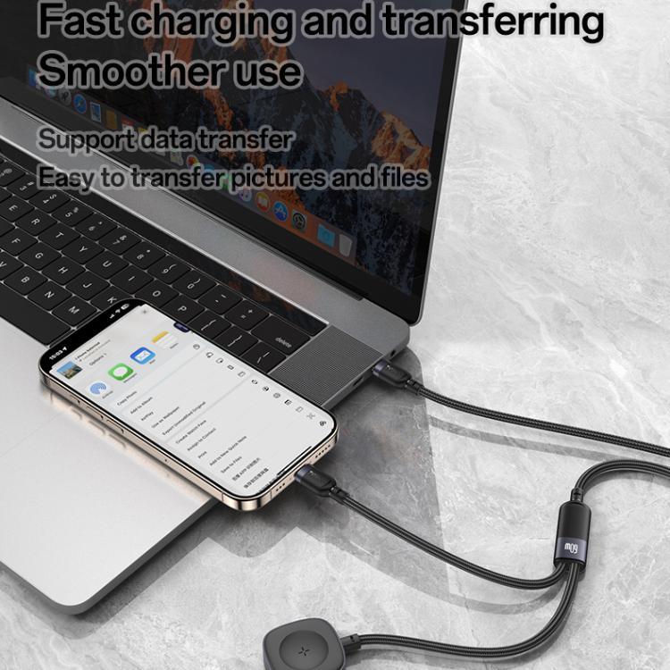 Yesido CA136C 60W USB-C / Type-C to Type-C & iWatch 2 in 1 Charging Cable, CA136C