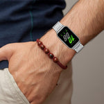 xDfind 三連ビーズメタルウォッチバンド、Samsung Galaxy Watch Ultra 47mm用、Samsung Galaxy Watch 7 / FE / 6 / 5 / 4用、Samsung Galaxy Fit3用