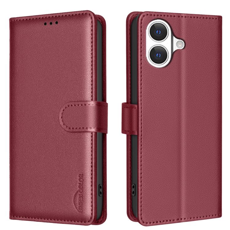 ライチテクスチャ RFID 防盗レザー電話ケース、iPhone 17 Pro Max 用、iPhone 17 Pro 用、iPhone 17 用、iPhone Air 用