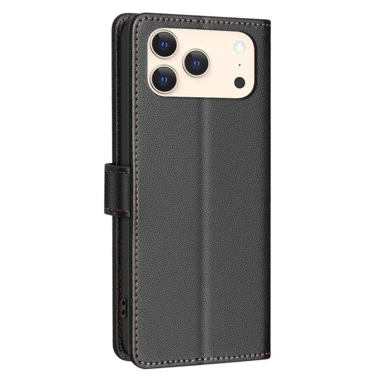 ライチテクスチャ RFID 防盗レザー電話ケース、iPhone 17 Pro Max 用、iPhone 17 Pro 用、iPhone 17 用、iPhone Air 用