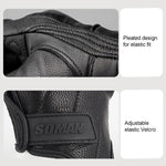 SOMAN MG-24 バイク用シープスキンタッチスクリーンオフロードライディングレトログローブ、M、L、XL、XXL
