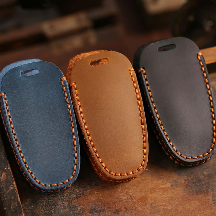 For Hyundai Staria / Sonata 3-button B121 Crazy Horse Cowhide Car Key Protection Cover, For Hyundai Staria 3-button, For Hyundai Staria / Sonata 3-button