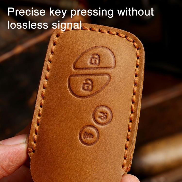 For Lexus RX270 / ES240 / LX570 Hallmo Crazy Horse Cowhide Car Key Protection Cover, For Lexus RX270 3-button, For Lexus RX270 4-button