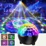 ひまわりマジックボールライト LED RGB 回転ステージランプ、音声制御、リモコン付き