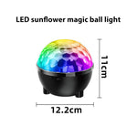 ひまわりマジックボールライト LED RGB 回転ステージランプ、音声制御、リモコン付き