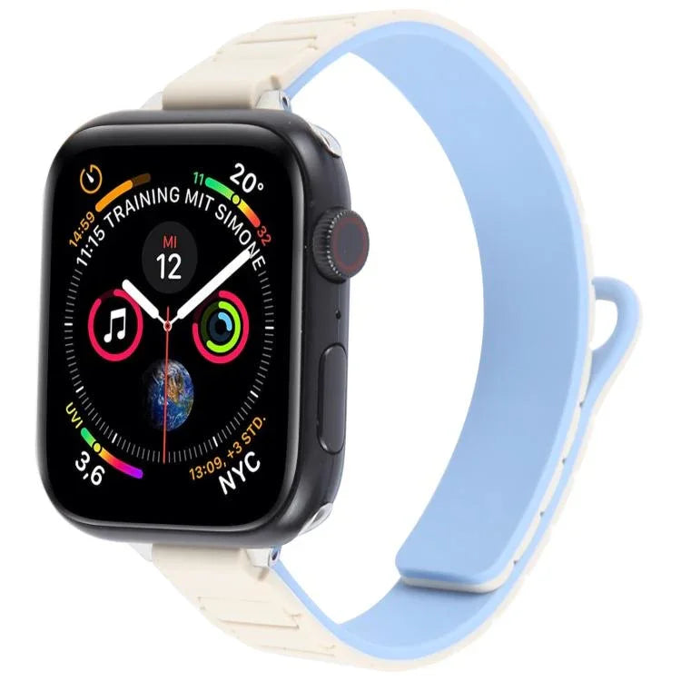 スリムI字型マグネティックシリコンウォッチバンド、Apple Watch 46mm / 49mm / 45mm / 44mm用、Apple Watch 42mm / 41mm / 40mm / 38mm用