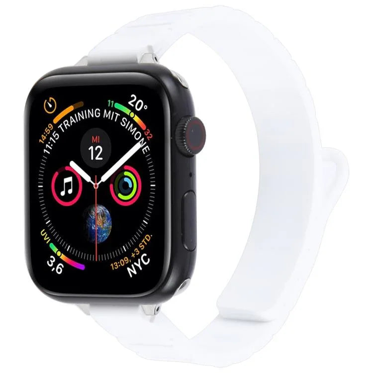 スリムI字型マグネティックシリコンウォッチバンド、Apple Watch 46mm / 49mm / 45mm / 44mm用、Apple Watch 42mm / 41mm / 40mm / 38mm用