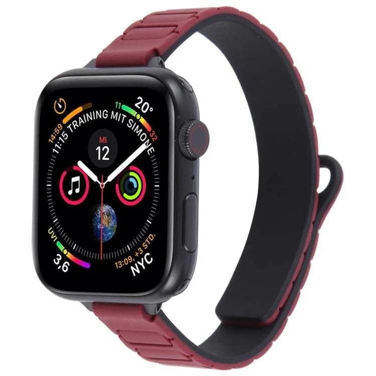 スリムI字型マグネティックシリコンウォッチバンド、Apple Watch 46mm / 49mm / 45mm / 44mm用、Apple Watch 42mm / 41mm / 40mm / 38mm用