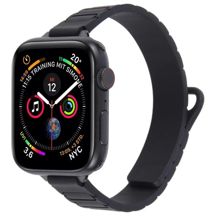 スリムI字型マグネティックシリコンウォッチバンド、Apple Watch 46mm / 49mm / 45mm / 44mm用、Apple Watch 42mm / 41mm / 40mm / 38mm用