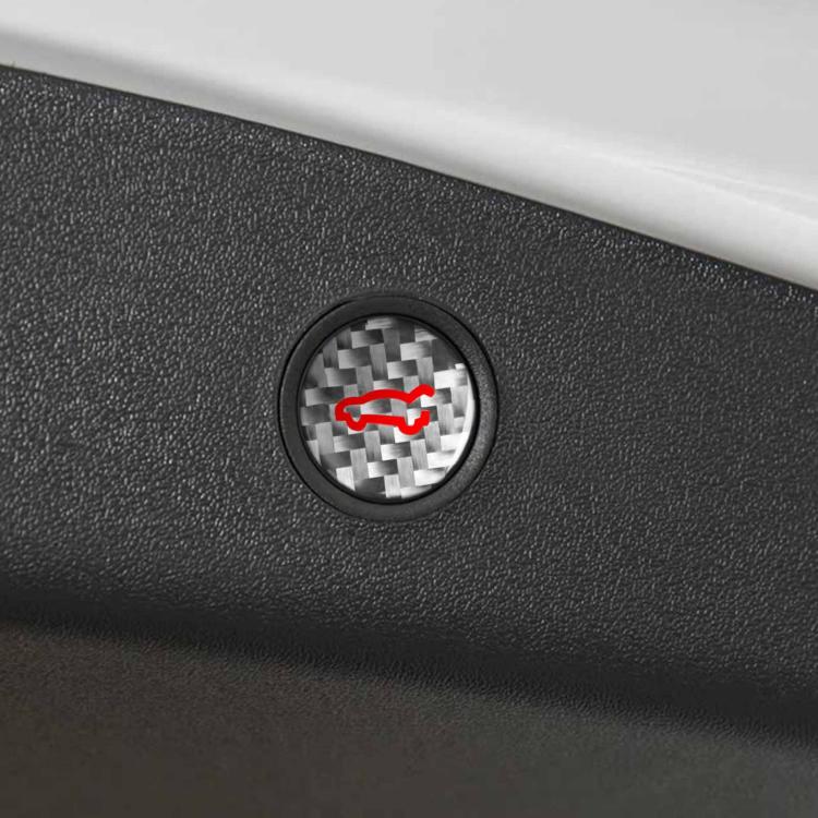 For Tesla Model 3 2019-2023 / Y 2019-2024 Carbon Fiber Car Trunk Button Decorative Sticker, For Tesla Model 3 2019-2023 / Y 2019-2024 Car Trunk Button