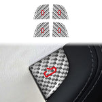 For Tesla Model 3 New Edition 2023+ 4pcs/Set Carbon Fiber Car Door Switch Decorative Sticker with Label, For Tesla Model 3 New Edition 2023+ Car Door Switch