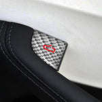 For Tesla Model 3 New Edition 2023+ 4pcs/Set Carbon Fiber Car Door Switch Decorative Sticker with Label, For Tesla Model 3 New Edition 2023+ Car Door Switch