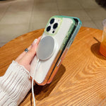 コントラストカラ―グラデーション 透明 MagSafe 電話ケース、iPhone 11 用、iPhone 11 Pro 用