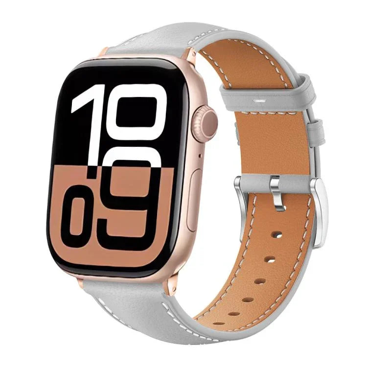 xDfind ブラックシャーク細粒レザーウォッチバンド、Apple Watch 42 / 44 / 45 / 46 / 49mm用、Apple Watch 38 / 40 / 41 / S10 42mm用