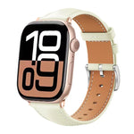 xDfind ブラックシャーク細粒レザーウォッチバンド、Apple Watch 42 / 44 / 45 / 46 / 49mm用、Apple Watch 38 / 40 / 41 / S10 42mm用