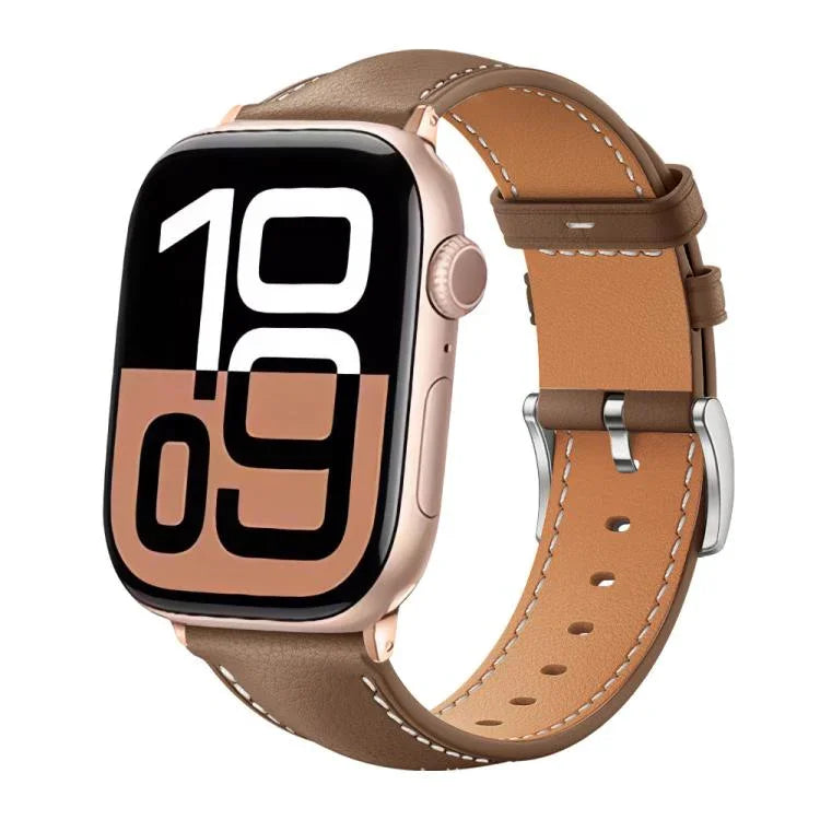 xDfind ブラックシャーク細粒レザーウォッチバンド、Apple Watch 42 / 44 / 45 / 46 / 49mm用、Apple Watch 38 / 40 / 41 / S10 42mm用