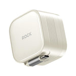 ROCK T90 PD35W Type-C シングルポート GaN壁掛け充電器 Type-C巻き取りケーブル付き、UKプラグ、EUプラグ