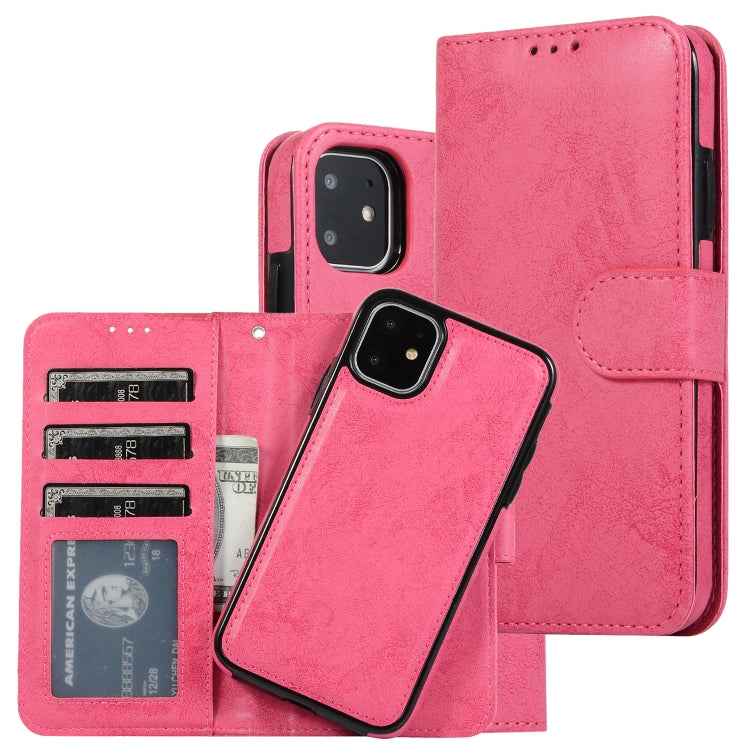 KLT888-2 Retro 2 in 1 Detachable Magnetic Horizontal Flip TPU + PU Leather Case with Holder & Card Slots & Photo Frame & Wallet, For iPhone 11, For iPhone 11 Pro, For iPhone 11 Pro Max, For iPhone 6, For iPhone 6 Plus, For iPhone SE 2022 / SE 2020 / 8 ...