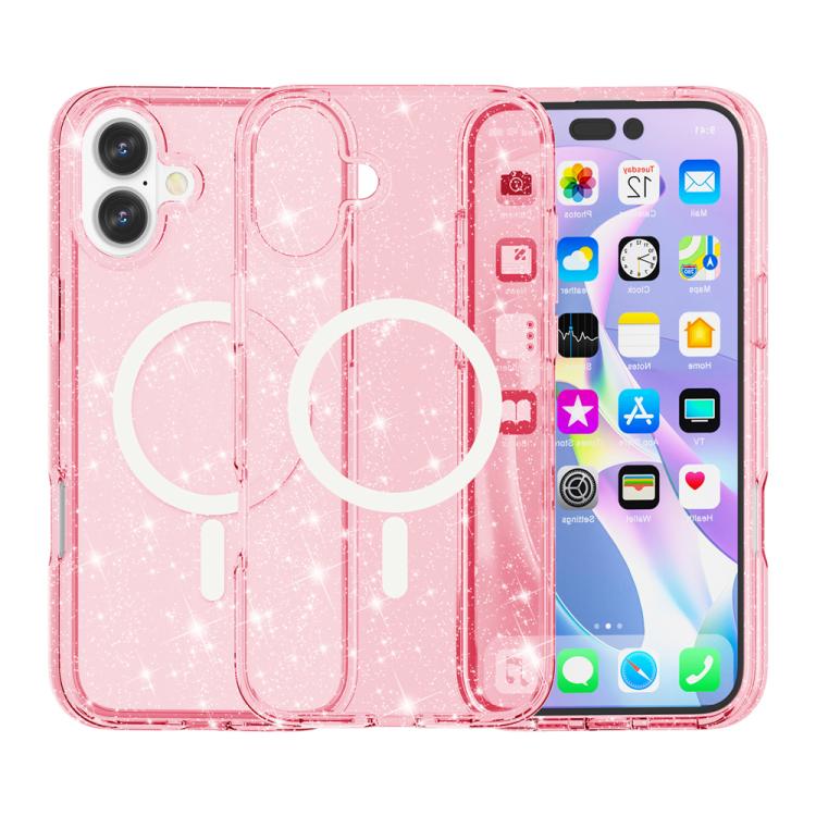 ターミネーター風 グリッターパウダー MagSafe 磁気電話ケース、iPhone 17 Pro Max 用、iPhone 17 Pro 用、iPhone 17 用、iPhone Air 用
