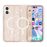 ターミネーター風 グリッターパウダー MagSafe 磁気電話ケース、iPhone 17 Pro Max 用、iPhone 17 Pro 用、iPhone 17 用、iPhone Air 用
