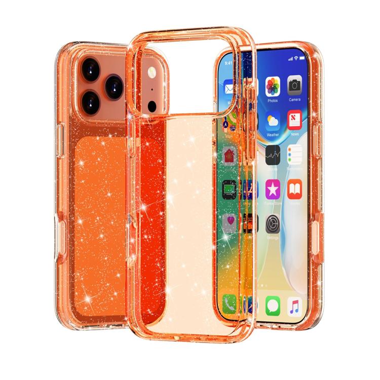 耐衝撃ターミネーター グリッターパウダー電話ケース、iPhone 17 Pro Max 用、iPhone 17 Pro 用、iPhone 17 用、iPhone Air 用