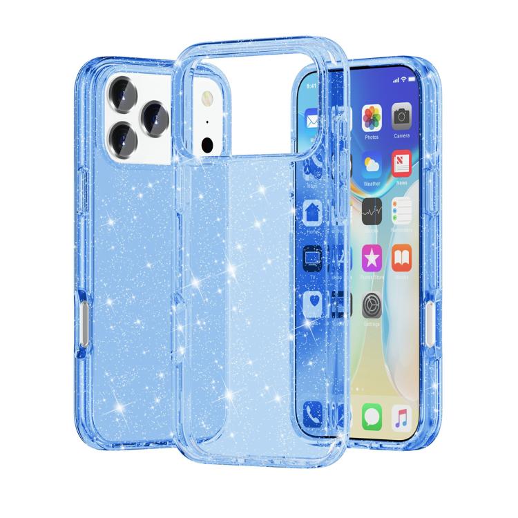 耐衝撃ターミネーター グリッターパウダー電話ケース、iPhone 17 Pro Max 用、iPhone 17 Pro 用、iPhone 17 用、iPhone Air 用