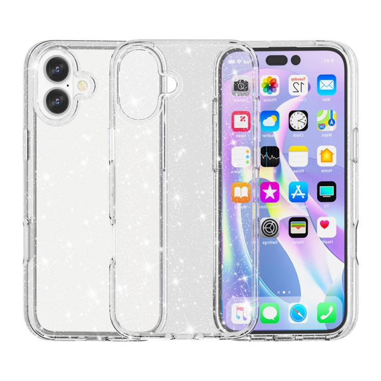 耐衝撃ターミネーター グリッターパウダー電話ケース、iPhone 17 Pro Max 用、iPhone 17 Pro 用、iPhone 17 用、iPhone Air 用