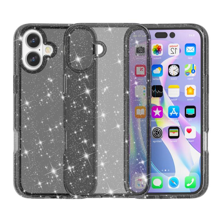 耐衝撃ターミネーター グリッターパウダー電話ケース、iPhone 17 Pro Max 用、iPhone 17 Pro 用、iPhone 17 用、iPhone Air 用
