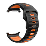 ストライプ二色シリコンウォッチバンド、Samsung Galaxy Watch Ultra 47mm / Ultra 2025用