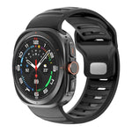 ストライプ二色シリコンウォッチバンド、Samsung Galaxy Watch Ultra 47mm / Ultra 2025用