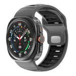 ストライプ二色シリコンウォッチバンド、Samsung Galaxy Watch Ultra 47mm / Ultra 2025用