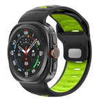 ストライプ二色シリコンウォッチバンド、Samsung Galaxy Watch Ultra 47mm / Ultra 2025用
