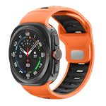 ストライプ二色シリコンウォッチバンド、Samsung Galaxy Watch Ultra 47mm / Ultra 2025用