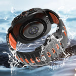 ストライプ二色シリコンウォッチバンド、Samsung Galaxy Watch Ultra 47mm / Ultra 2025用