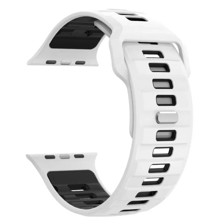 チェッカードリバースバックルシリコンウォッチバンド、Apple Watch 46mm / 49mm / 45mm / 44mm用