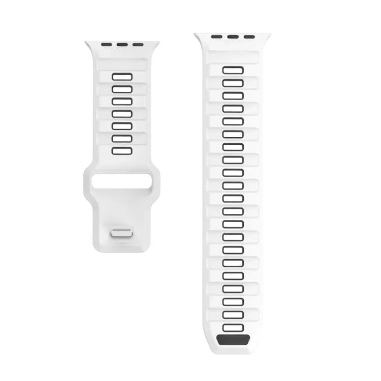 チェッカードリバースバックルシリコンウォッチバンド、Apple Watch 46mm / 49mm / 45mm / 44mm用