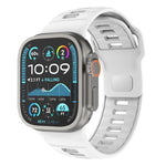 チェッカードリバースバックルシリコンウォッチバンド、Apple Watch 46mm / 49mm / 45mm / 44mm用